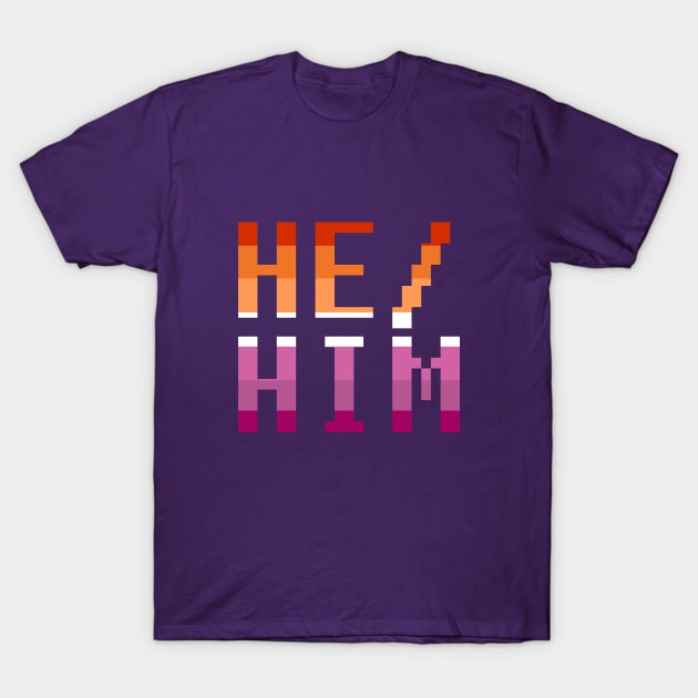 he/him (lesbian) T-Shirt by hangryyeena